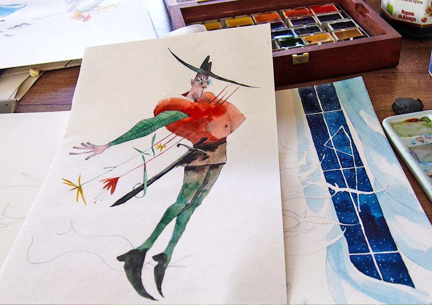 Mateya Arkova watercolour illustration